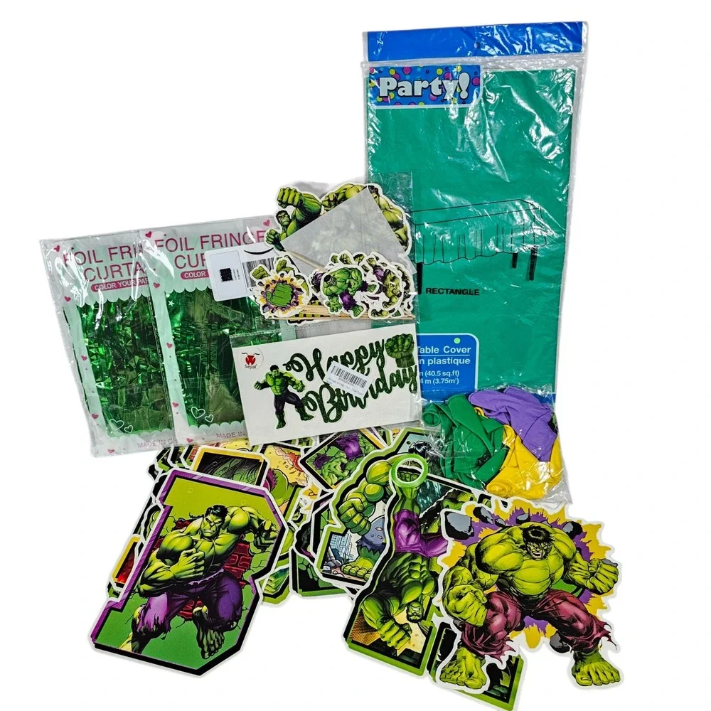 Marvel Hulk Birthday Party‎ Supplies Banner Balloons Table Cover Decorations